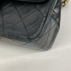 Chanel Shoulder Bag Quilted Lambskin Black Gold — view 6