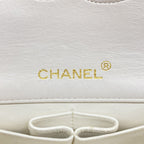 Chanel Shoulder Bag Quilted Lambskin White Gold — view 5
