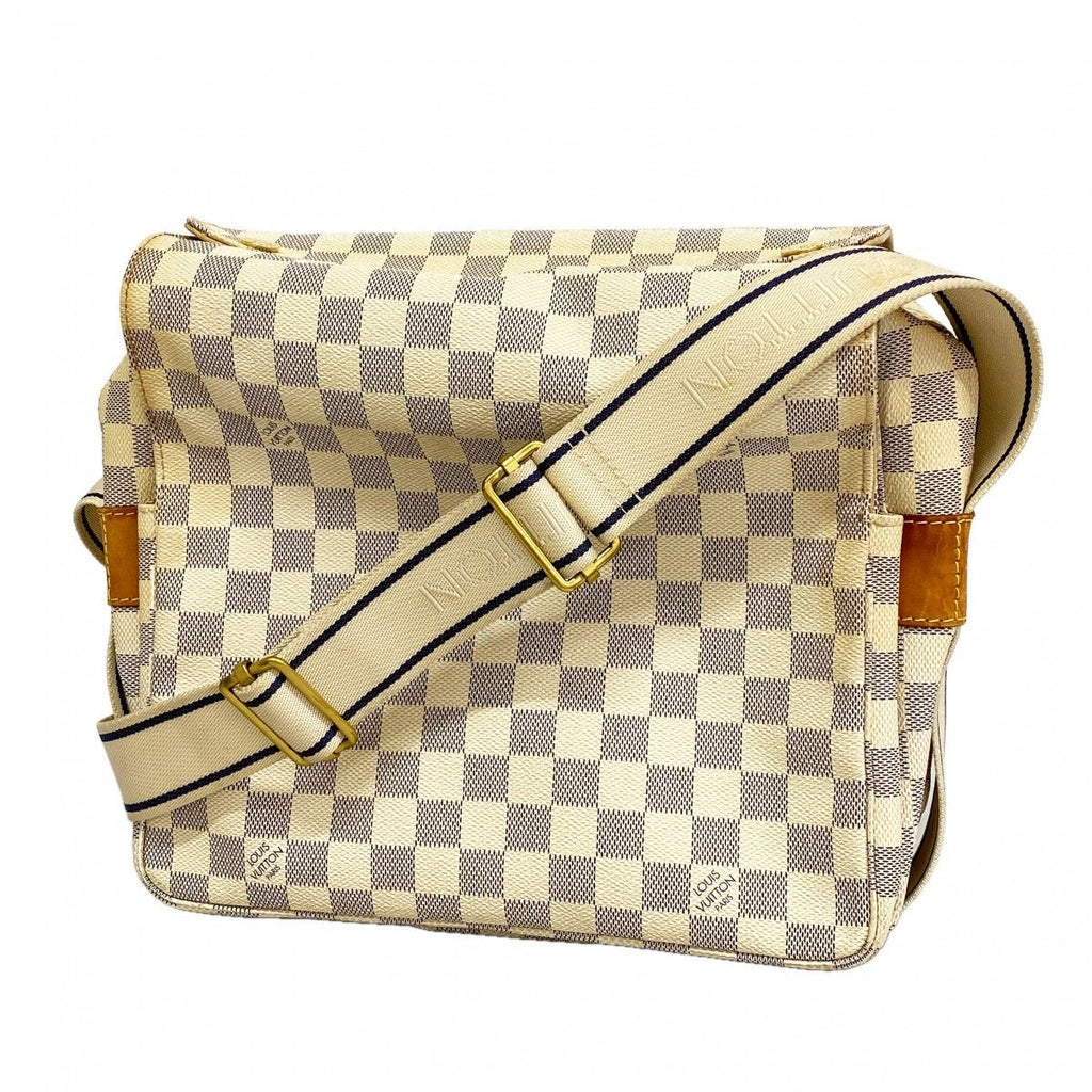 Louis Vuitton Shoulder Bag Damier Azur Naviglio White