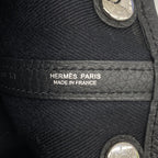 Hermes Tote Garden Party TPM Canvas Black Silver — view 5