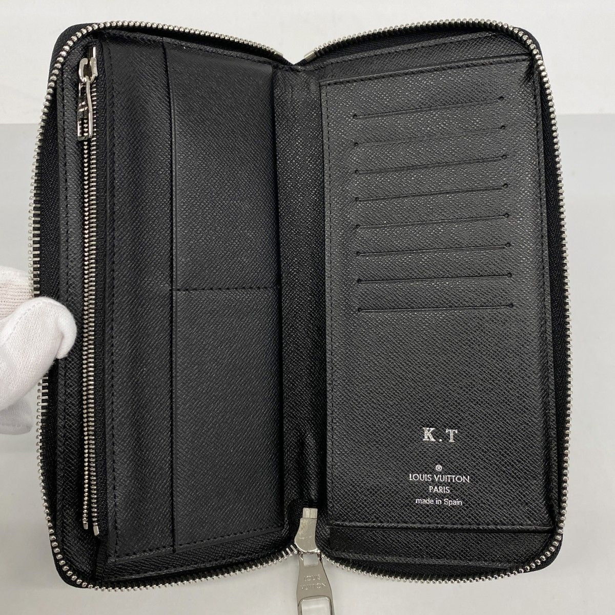 Louis Vuitton Wallet Damier Graphite Zippy Vertical Black Gray Vintage — view 3