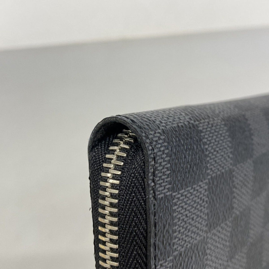 Louis Vuitton Wallet Damier Graphite Zippy Vertical Black Gray Vintage — view 5