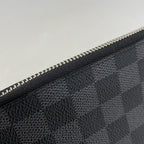 Louis Vuitton Wallet Damier Graphite Zippy Vertical Black Gray Vintage — view 7