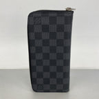 Louis Vuitton Wallet Damier Graphite Zippy Vertical Black Gray Vintage — view 8