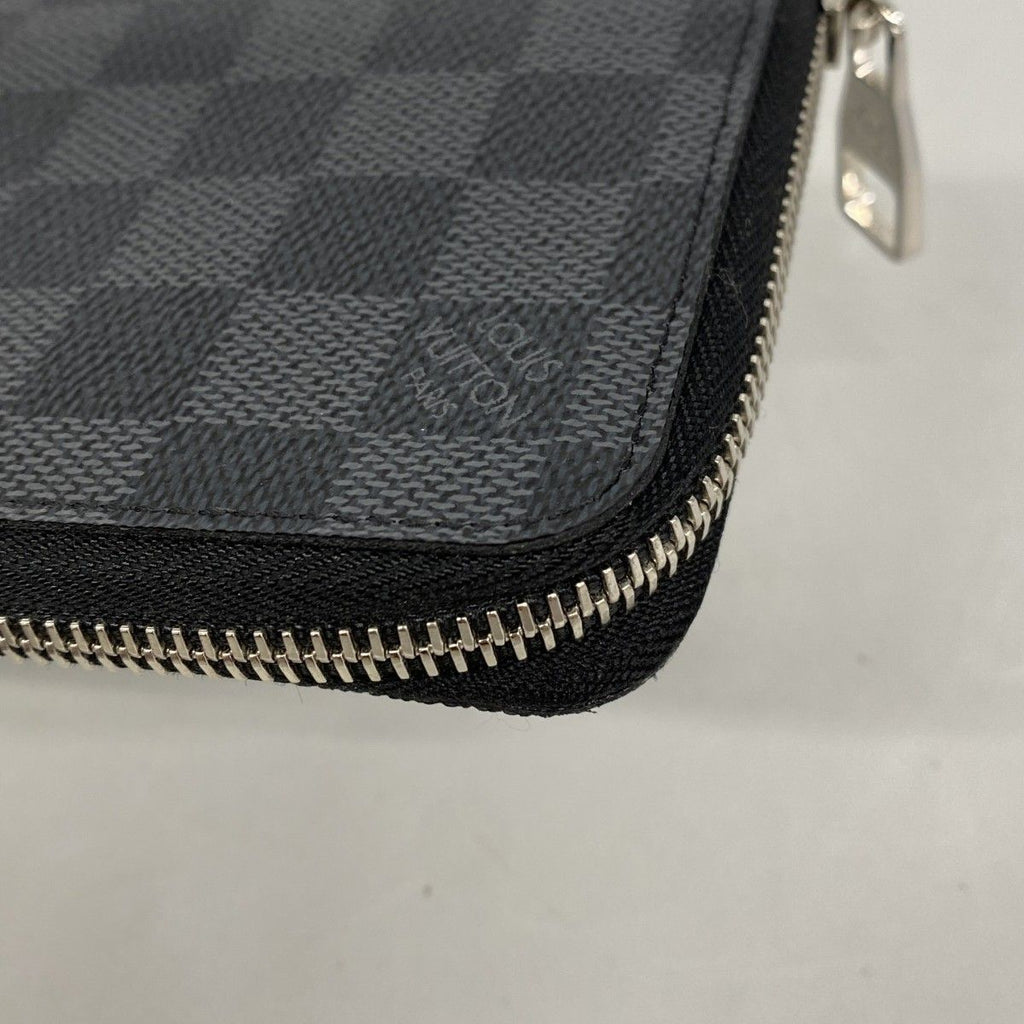 Louis Vuitton Wallet Damier Graphite Zippy Vertical Black Gray Vintage — view 6
