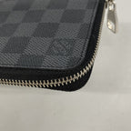 Louis Vuitton Wallet Damier Graphite Zippy Vertical Black Gray Vintage — view 6