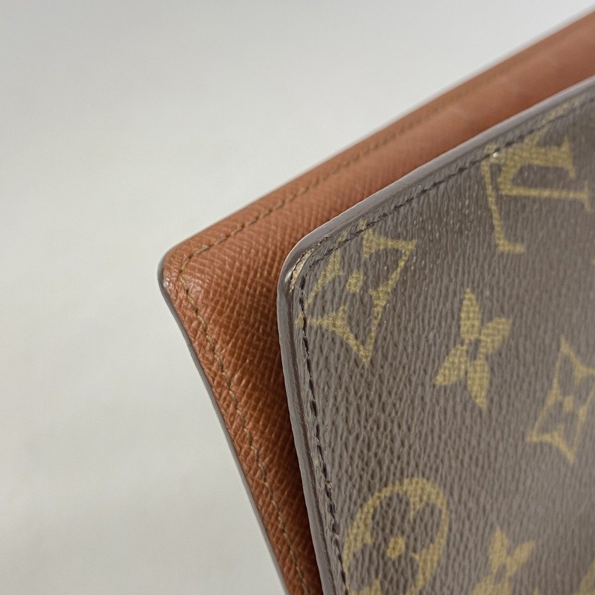 Louis Vuitton Long Bill Holder Monogram Porto Chequier Carte Cles Brown Wallet — view 7