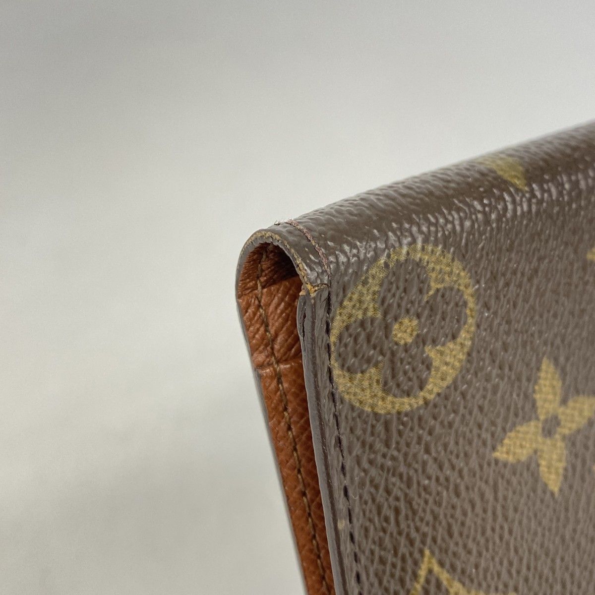 Louis Vuitton Long Bill Holder Monogram Porto Chequier Carte Cles Brown Wallet — view 6