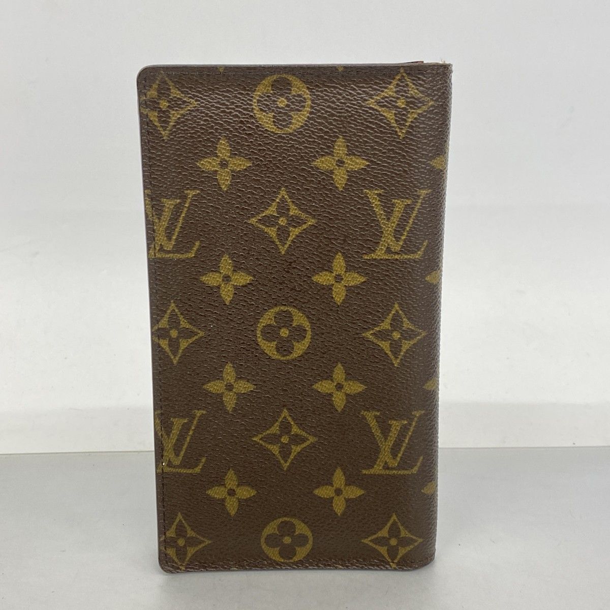Louis Vuitton Long Bill Holder Monogram Porto Chequier Carte Cles Brown Wallet — view 8