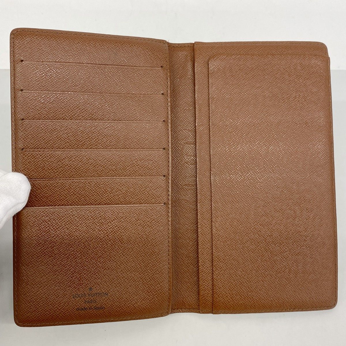 Louis Vuitton Long Bill Holder Monogram Porto Chequier Carte Cles Brown Wallet — view 3