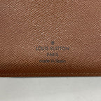 Louis Vuitton Long Bill Holder Monogram Porto Chequier Carte Cles Brown Wallet — view 4