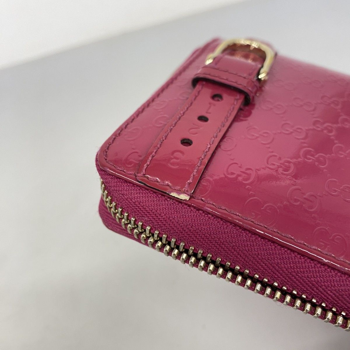 Gucci Wallet Micro GG Enamel Pink Gold — view 5