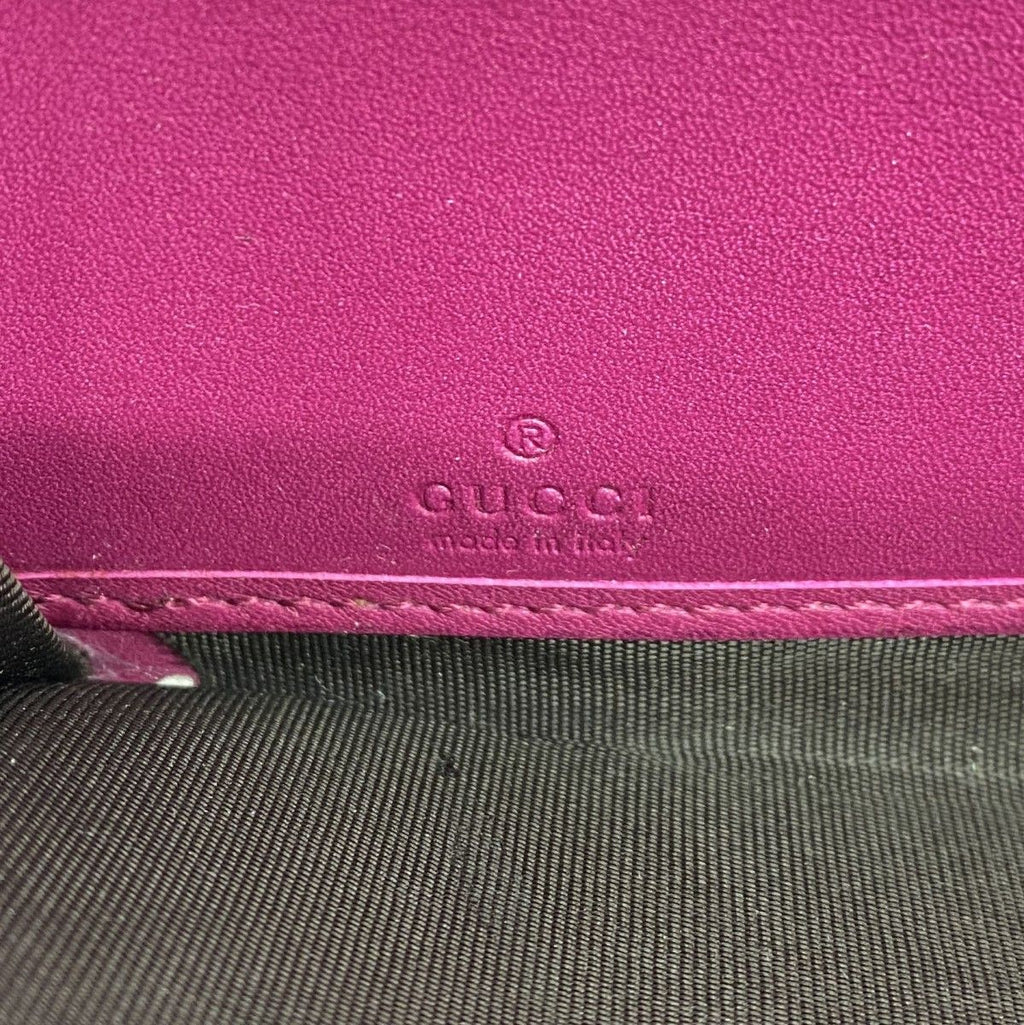 Gucci Wallet Micro GG Enamel Pink Gold — view 4