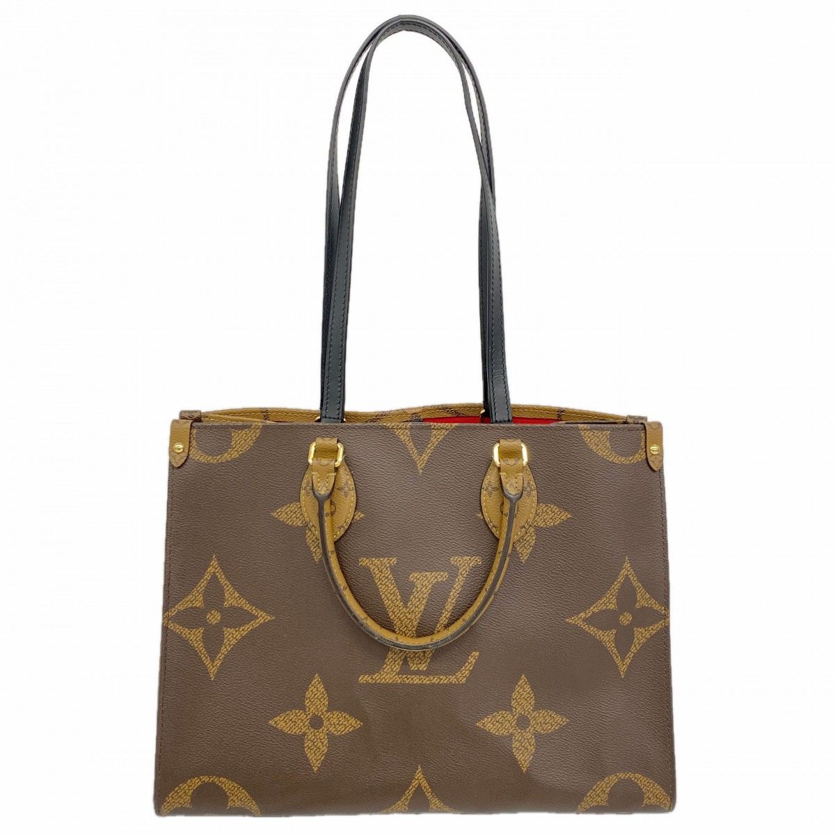 Louis Vuitton Tote Monogram Giant Reverse On The Go MM Brown 2-Way