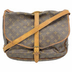 Louis Vuitton Shoulder Bag Monogram Saumur 35 Brown