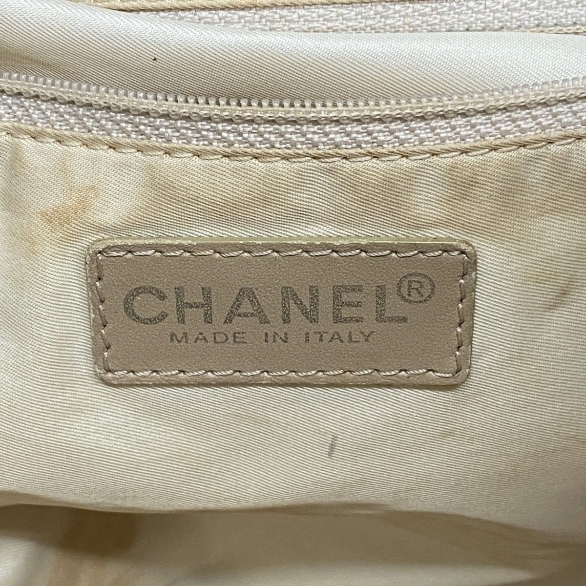 Chanel Tote New Travel Nylon Beige Silver — view 5