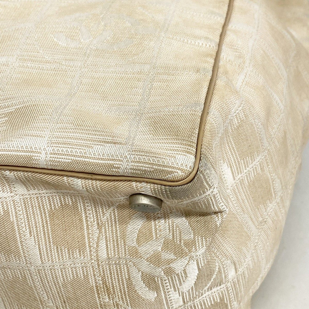 Chanel Tote New Travel Nylon Beige Silver — view 8