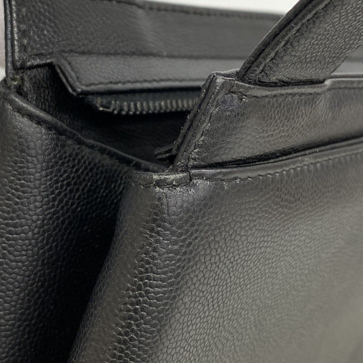Chanel Handbag Caviar Leather Black Cles Dies — view 7
