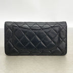 Chanel Wallet Quilted Caviar Leather Black Silver — view 8