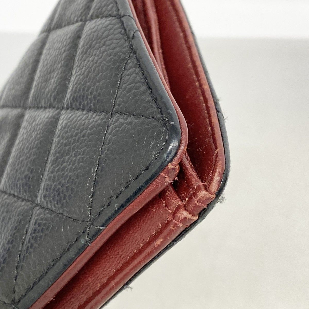 Chanel Wallet Quilted Caviar Leather Black Silver — view 6