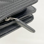 Chanel Wallet Boy Lambskin Black Silver — view 5
