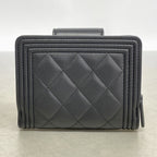 Chanel Wallet Boy Lambskin Black Silver — view 7