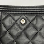 Chanel Wallet Boy Lambskin Black Silver — view 6
