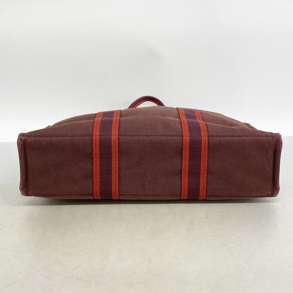 Hermes Tote Fourre Tout MM Canvas Brown Silver — view 3