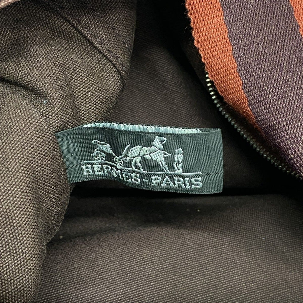 Hermes Tote Fourre Tout MM Canvas Brown Silver — view 5