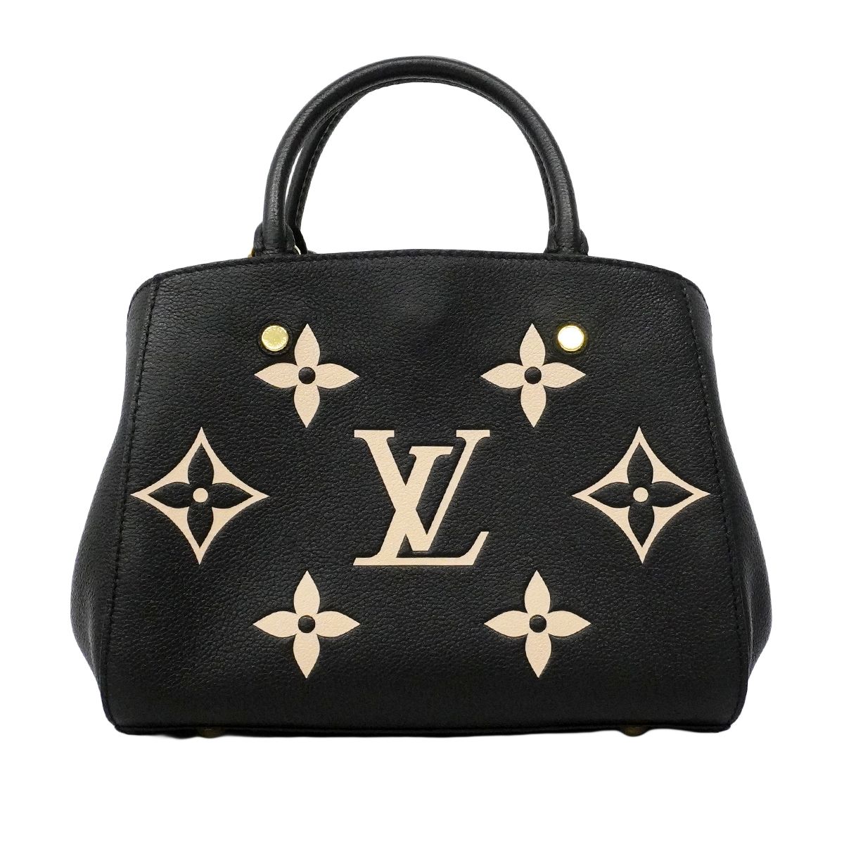 Louis Vuitton Handbag Monogram Empreinte Bicolor Montaigne BB Beige Noir 2-Way — view 9