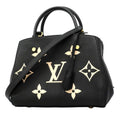 Louis Vuitton Handbag Monogram Empreinte Bicolor Montaigne BB Beige Noir 2-Way