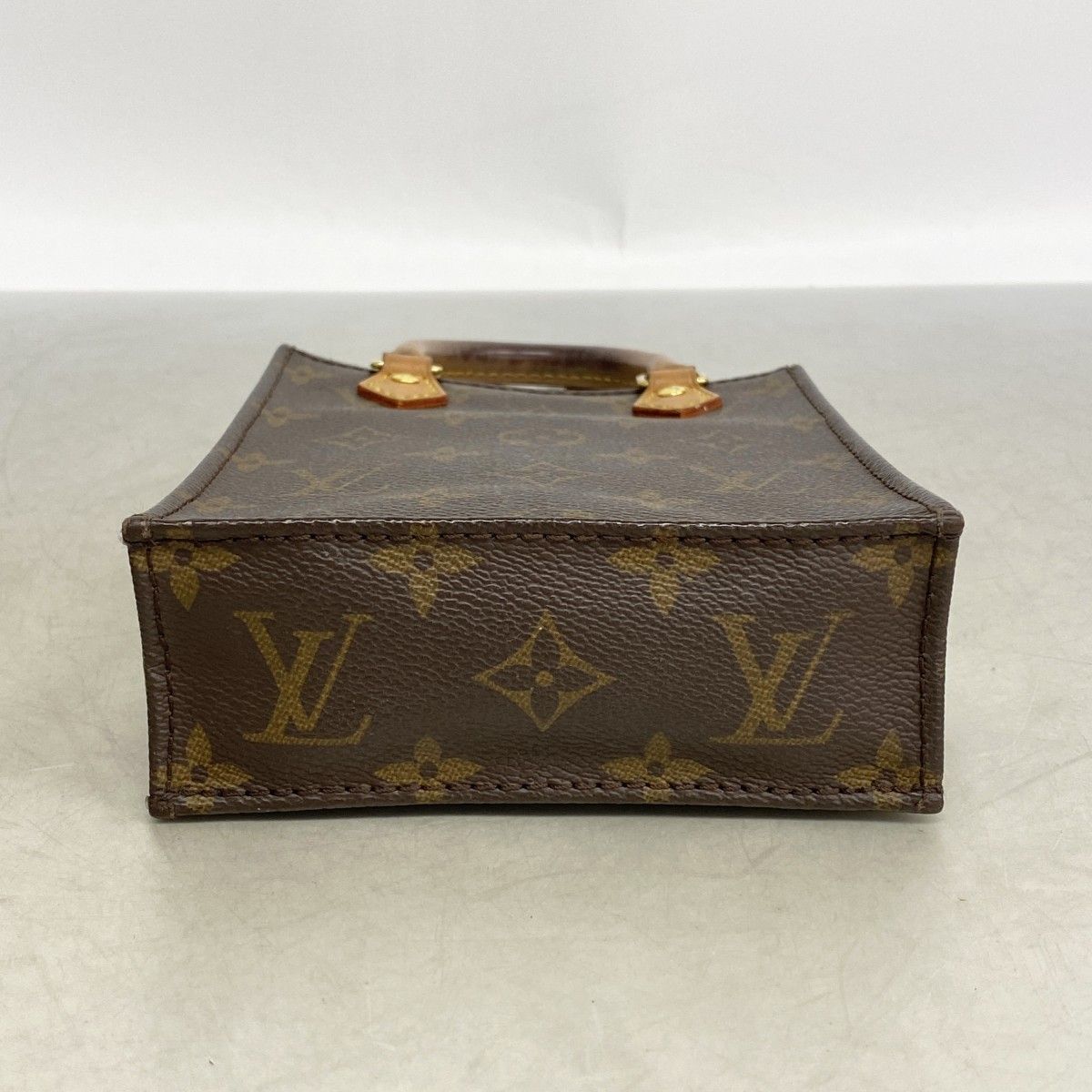 Louis Vuitton Handbag Monogram Petite Sac Plat Brown 2-Way — view 3