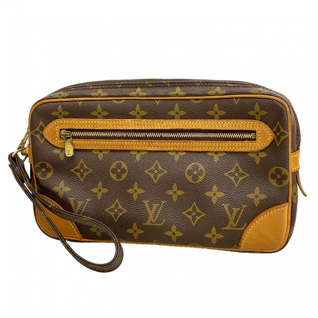 Louis Vuitton Clutch Monogram Marly Dragonne GM Brown