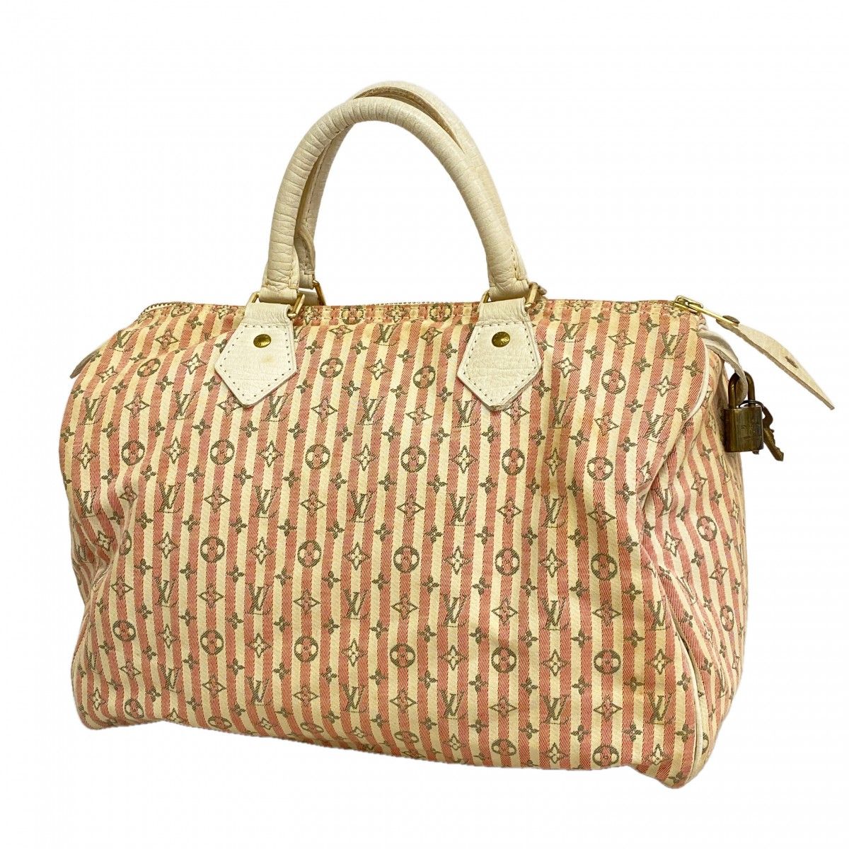 Louis Vuitton Handbag Monogram Mini Lin Croisette Speedy 30 Rouge