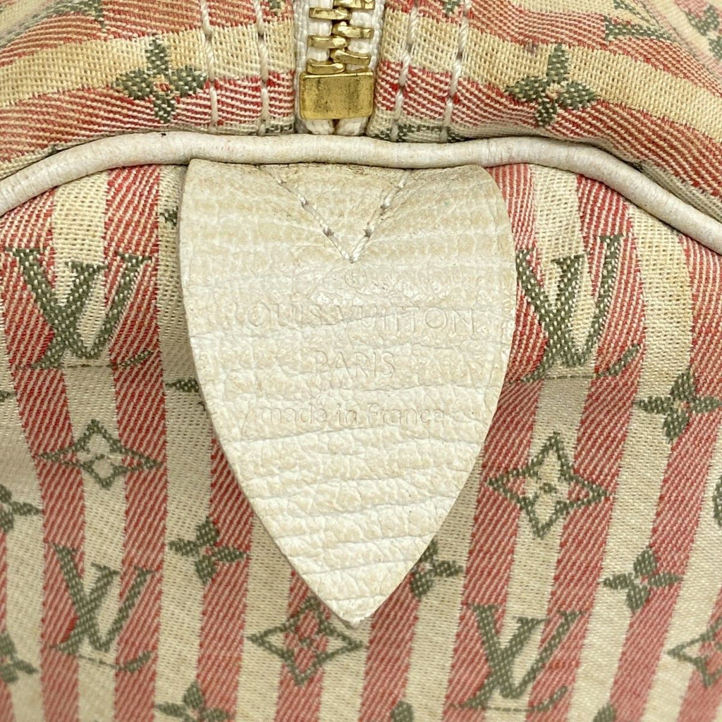Louis Vuitton Handbag Monogram Mini Lin Croisette Speedy 30 Rouge — view 5