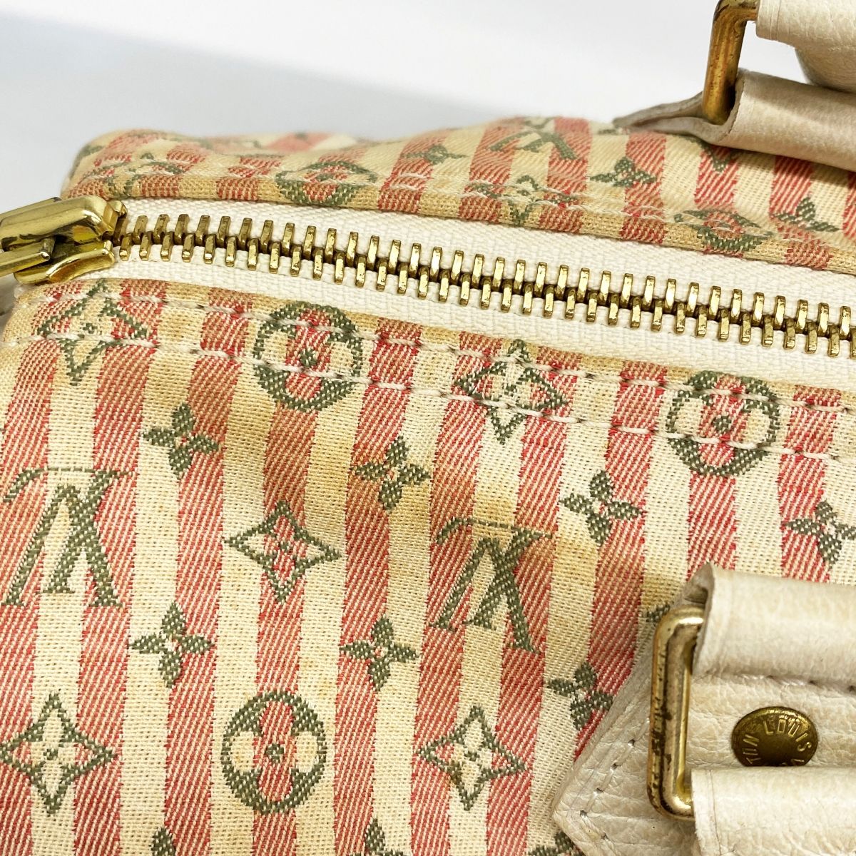 Louis Vuitton Handbag Monogram Mini Lin Croisette Speedy 30 Rouge — view 9
