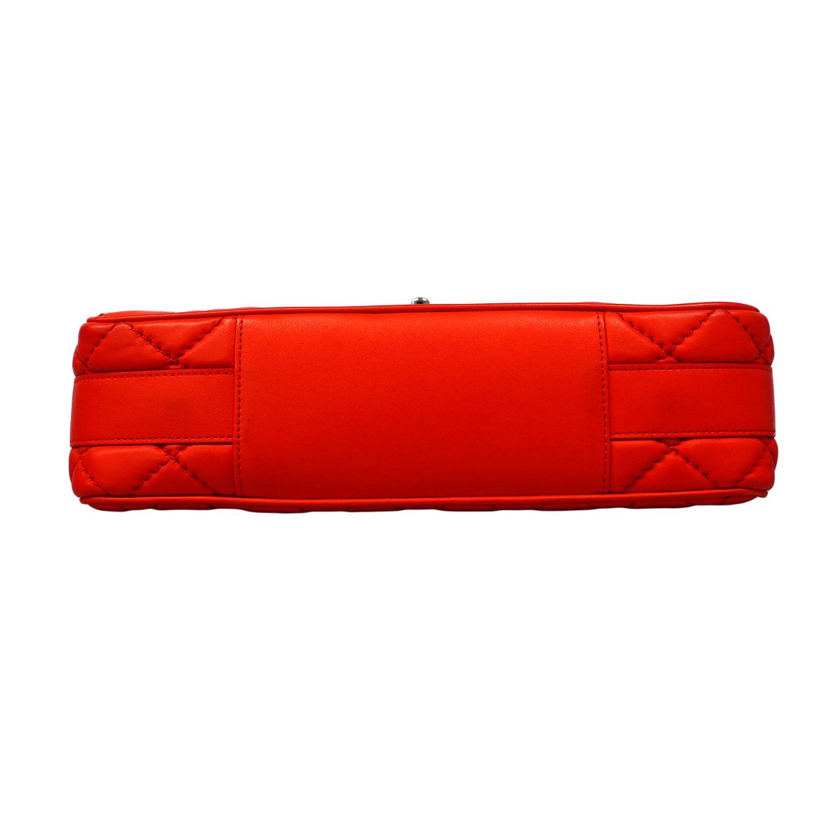 Chanel Handbag Quilted Lambskin Red Silver 2-Way — view 3