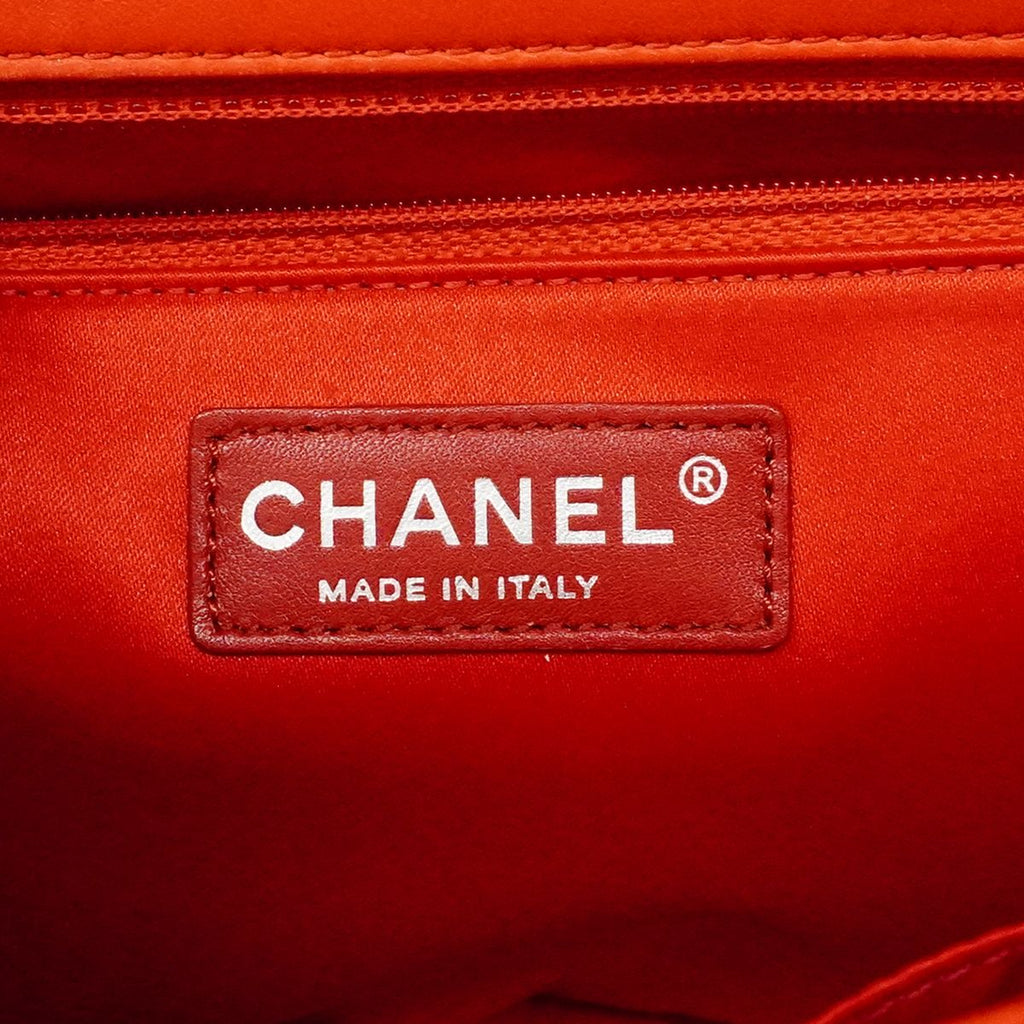Chanel Handbag Quilted Lambskin Red Silver 2-Way — view 5