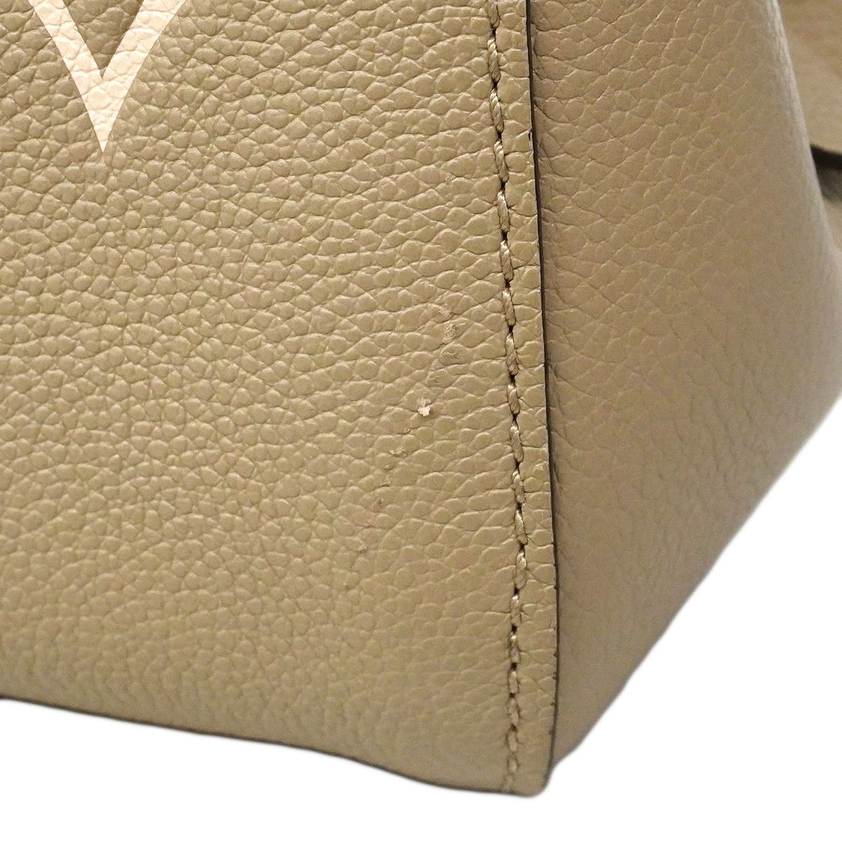 Louis Vuitton Handbag Monogram Empreinte Bicolor Montaigne BB Tourtelle Cream — view 6