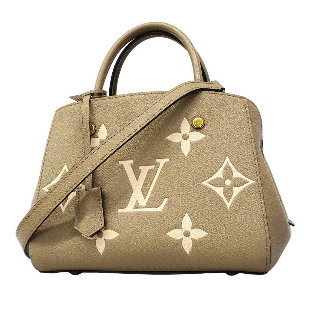 Louis Vuitton Handbag Monogram Empreinte Bicolor Montaigne BB Tourtelle Cream