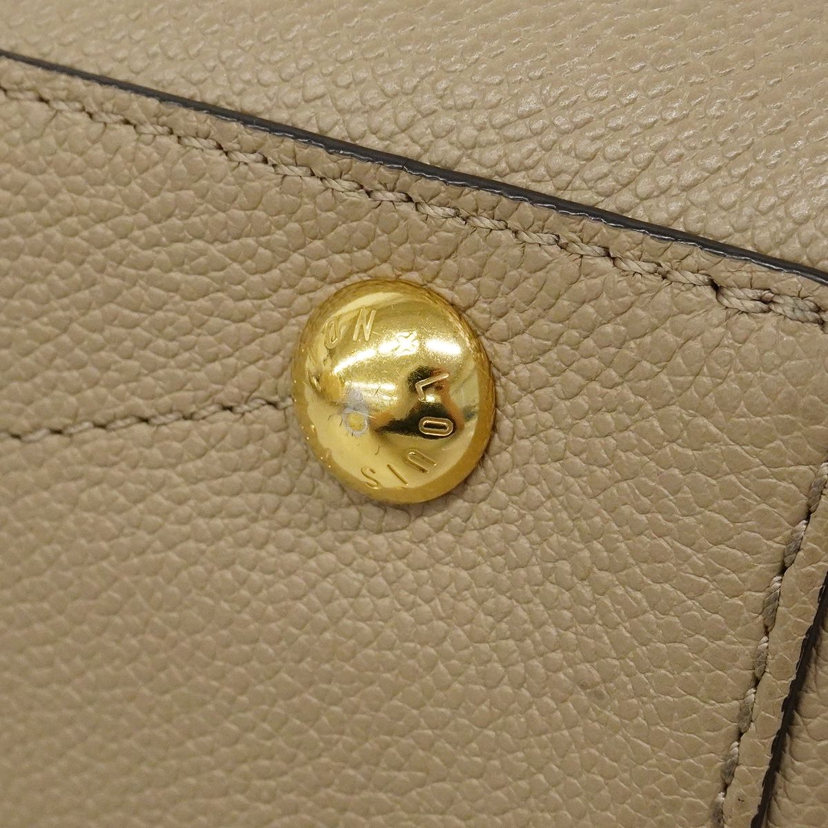 Louis Vuitton Handbag Monogram Empreinte Bicolor Montaigne BB Tourtelle Cream — view 8