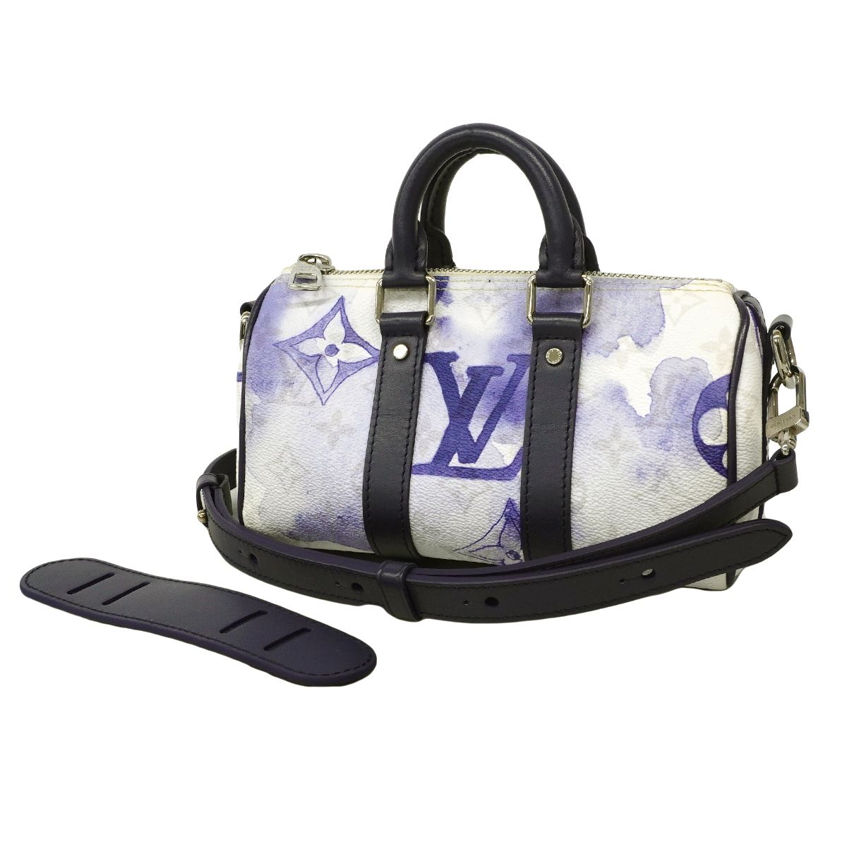 Louis Vuitton Handbag Monogram Water Color Keepall XS Blue 2-Way