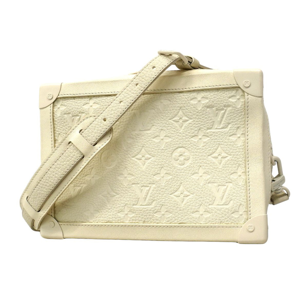 Louis Vuitton Shoulder Bag Monogram Taurillon Soft Trunk Blanc