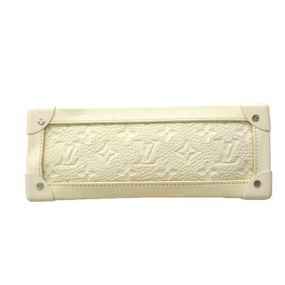 Louis Vuitton Shoulder Bag Monogram Taurillon Soft Trunk Blanc — view 3