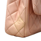Chanel Shoulder Bag Quilted Lambskin Pink Gold — view 7