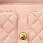 Chanel Shoulder Bag Quilted Lambskin Pink Gold — view 8