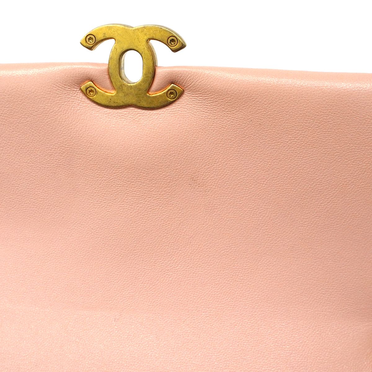 Chanel Shoulder Bag Quilted Lambskin Pink Gold — view 9