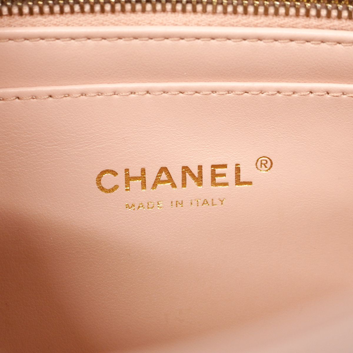 Chanel Shoulder Bag Quilted Lambskin Pink Gold — view 5