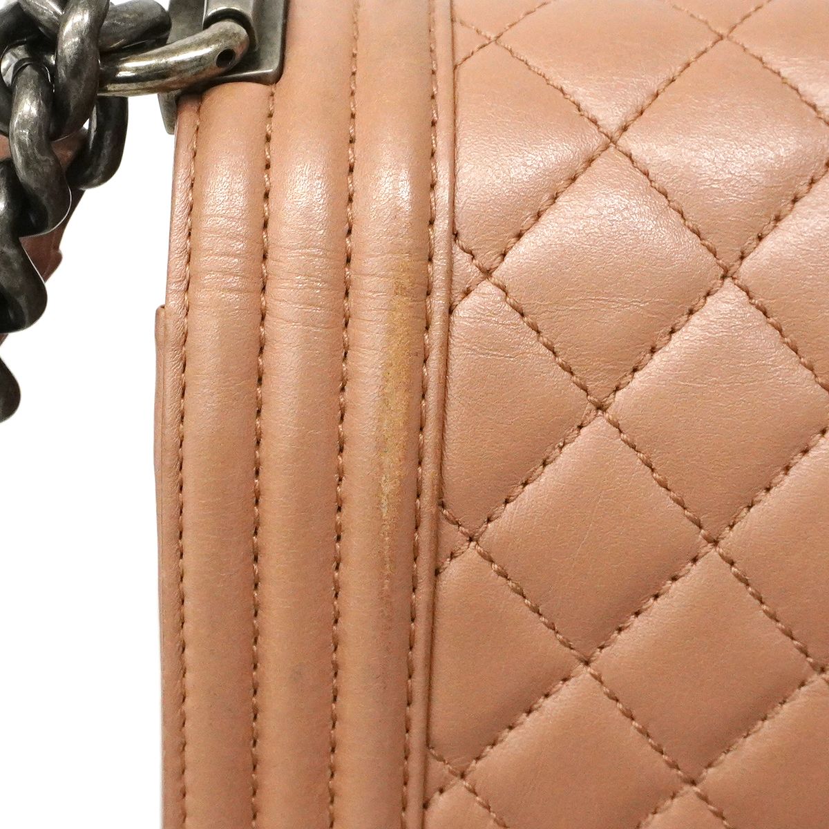 Chanel Shoulder Bag Boy Lambskin Pink Silver — view 7