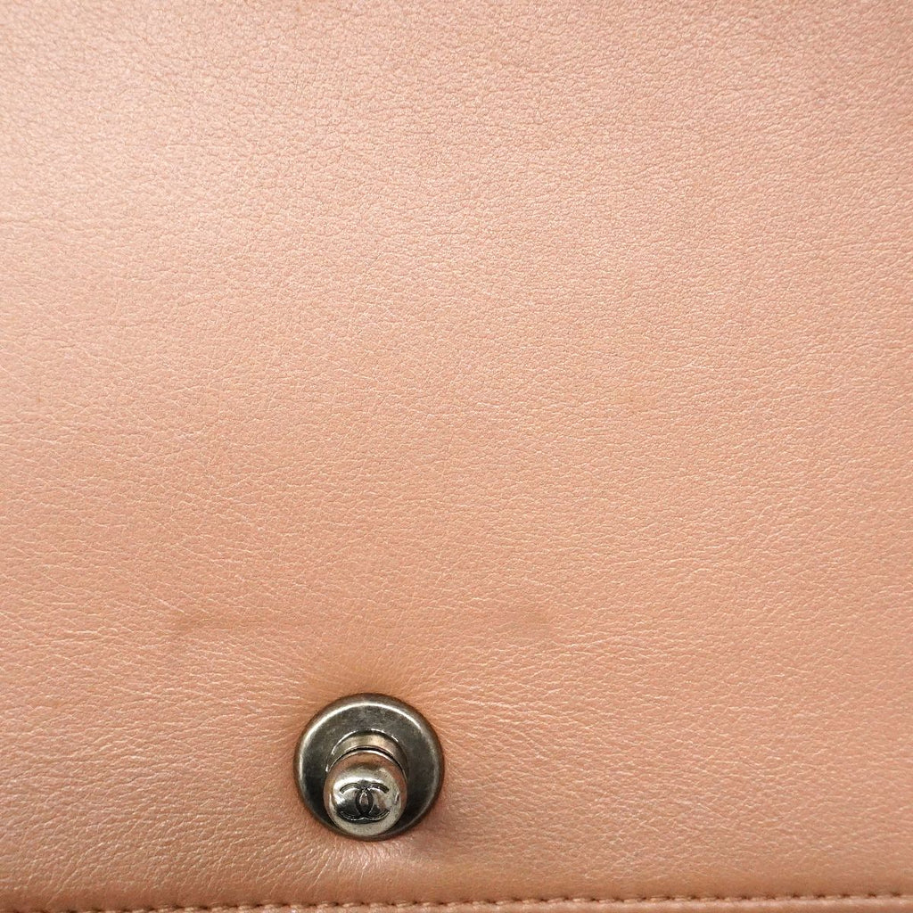 Chanel Shoulder Bag Boy Lambskin Pink Silver — view 9